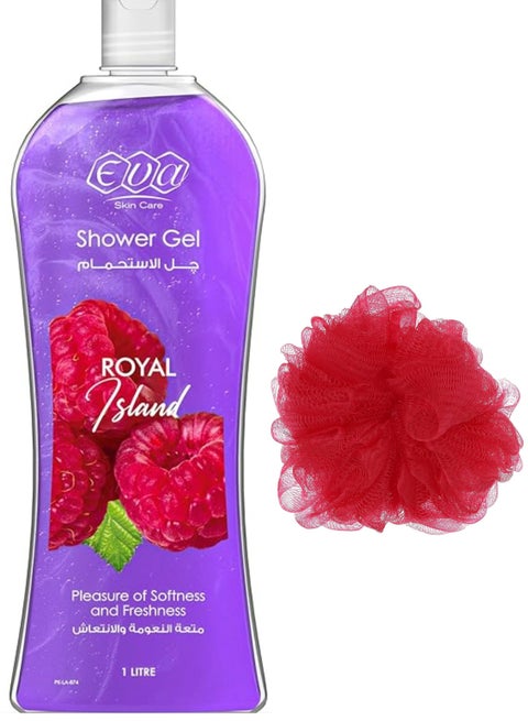 جل الاستحمام إيفا سكين كير راوند آيلاند 1 لتر + لوفه متعددة الالوان