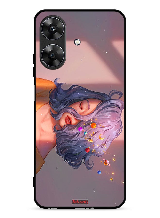 Tolwak Realme Note 60 4G Protective Case Cover Girl And Space Art - Image 1