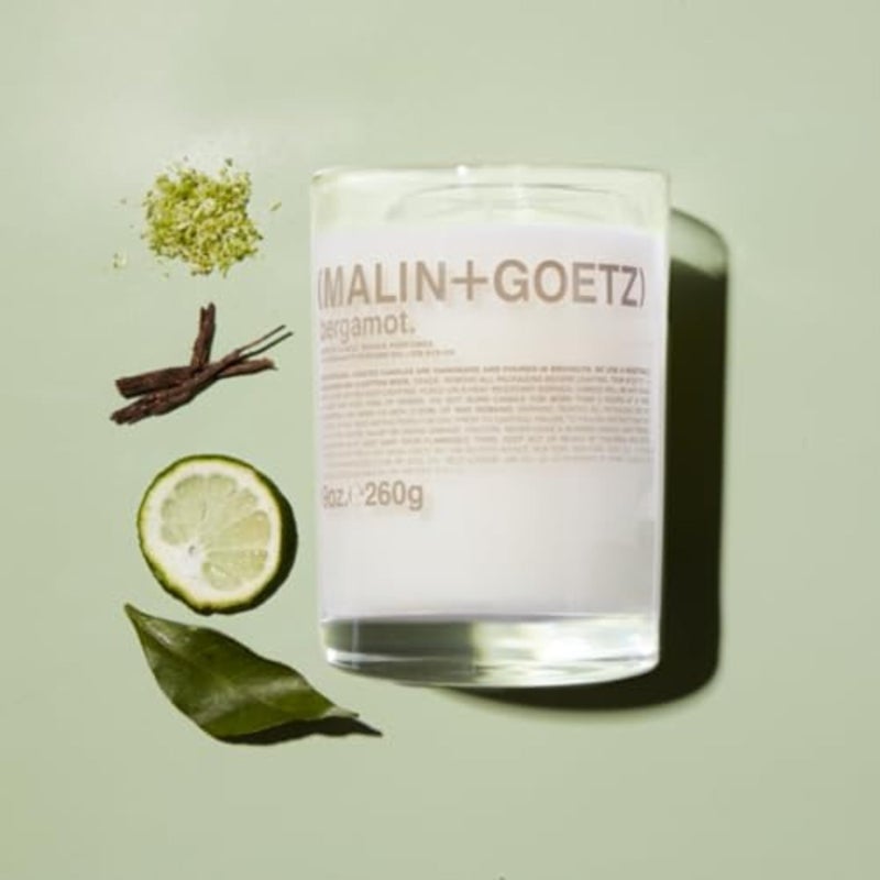 (MALIN+GOETZ) شمعة مالين + غوتز برغموت، 9 أونصة - رائحة مشرقة ومنعشة، شمعة معطرة، مزيج شمع نباتي طبيعي، نباتية وخالية من القسوة، شمعة بفتيلة واحدة، تدوم 60 ساعة - Image 3