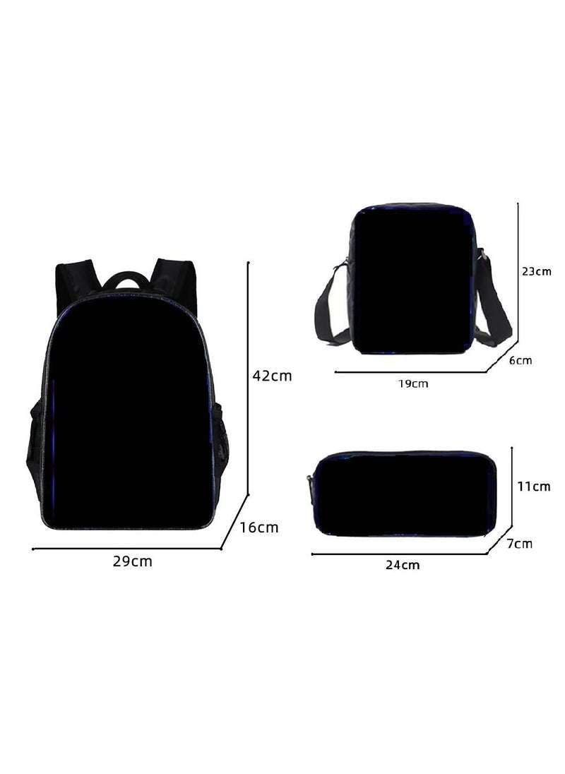 General - 3-Piece Cartoon SONIC 3D Print Backpack Set - Image 1
