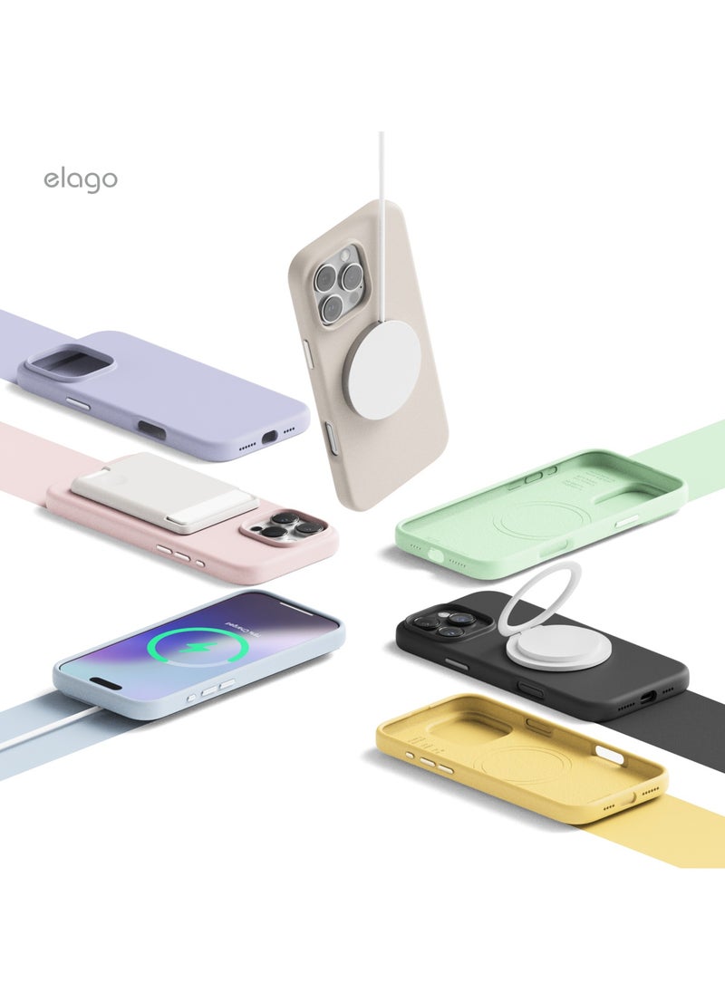 Elago - Magnetic Liquid Silicone for iPhone 16 Pro MAX Case Cover Compatible with MagSafe Shockproof - Burgundy - Image 1
