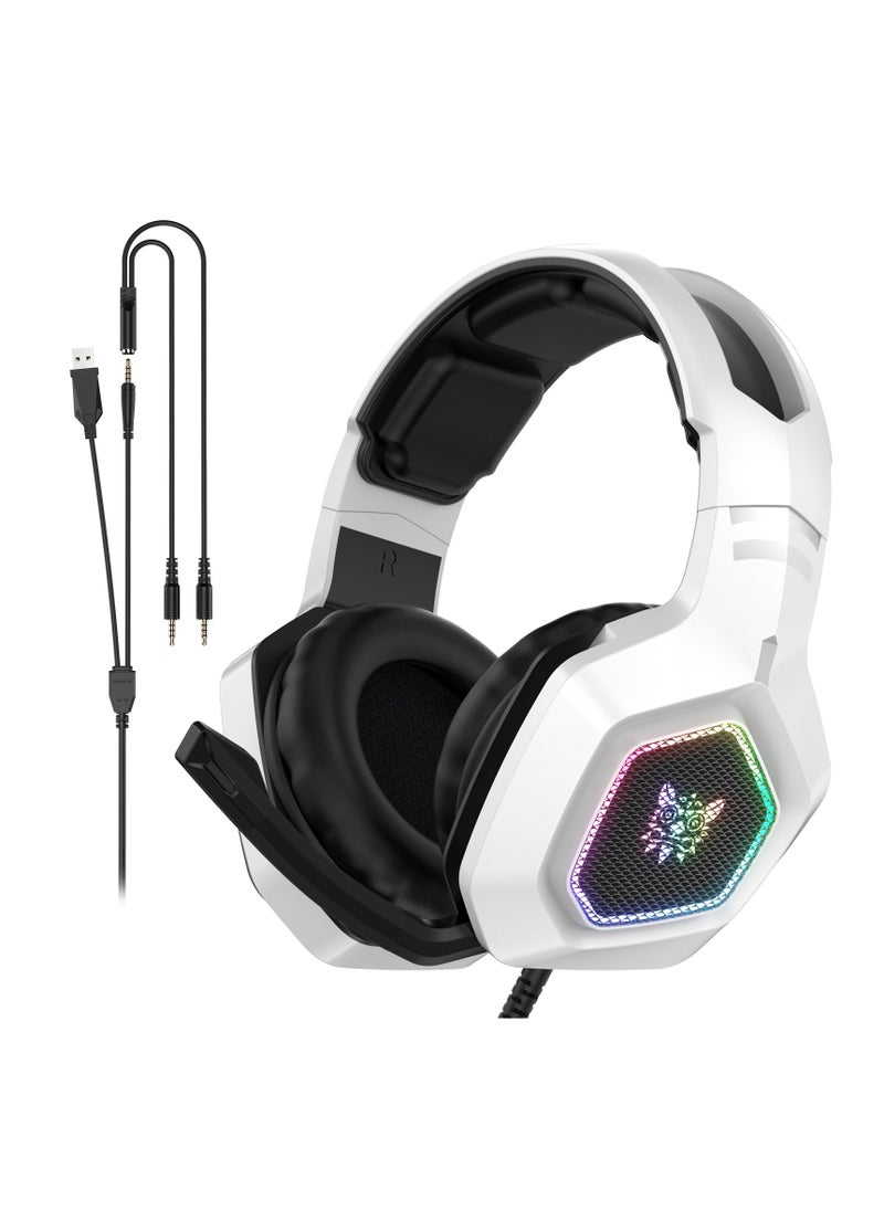 onikuma K10 Professional Gaming Headset Surround Sound Music Earphone With Microphone RGB 3.5MM Wired Headphones for PC XBOX PS4  - Image 1