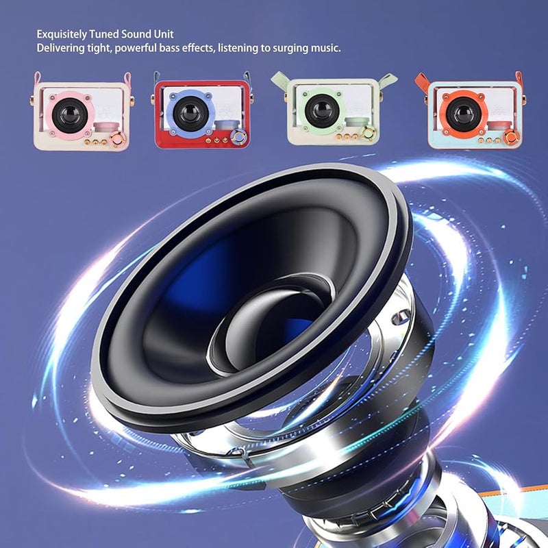 SUNGOOYUE Portable Karaoke Machine Speaker With 2 Wireless Microphones For Home Party Outdoor Orange - Image 5