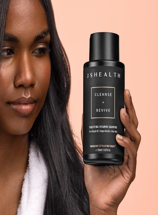 JSHealth شامبو كيراتين جيس هيلث المنقي - شامبو طبيعي لتنظيف وإحياء الشعر المعالج بالألوان، الشعر المجعد والشعر الجاف - تركيبة نباتية خالية من الكبريتات والبارابين، 350 مل - Image 4