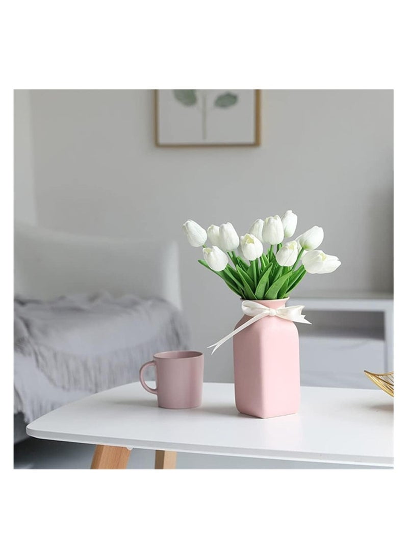 Generic Plastic Artificial Tulip Flower Sticks (Pack of 12) for Home Decoration  - Image 3