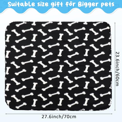 Eccliy 20 Pcs Puppy Blanket Pet Soft Fleece Dog Blankets Warm Felt Throw Sleep Mat Bed Covers for Doggie Puppy Pet Dogs Cat 20 Styles236 x 276 InchMix - Image 3