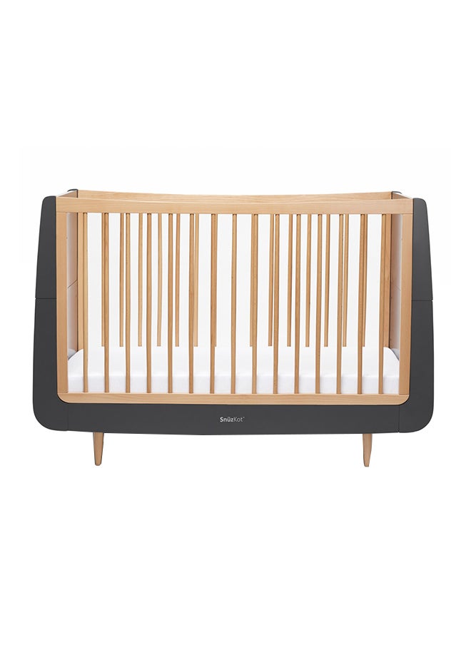 Snuz سرير المهد القابل للتحويل Snuzkot Skandi - أردوازي طبيعي، 120 × 81 × 25.5 سم مناسب من 0 إلى 10 سنوات مع مجموعة ملحقات  - Image 1