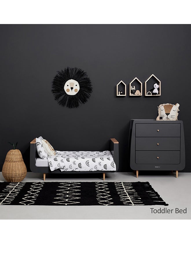 Snuz سرير المهد القابل للتحويل Snuzkot Skandi - أردوازي طبيعي، 120 × 81 × 25.5 سم مناسب من 0 إلى 10 سنوات مع مجموعة ملحقات  - Image 5