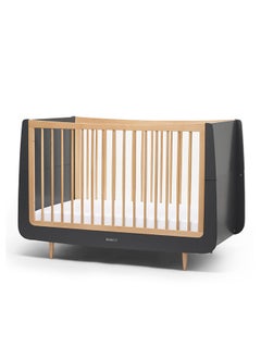 Snuz Kot Skandi Cot Bed For Infant And Baby Bedding/Sleeping, Easly Convert To Toddler Bed, Made of Sustainably Sourced Wood , From 0 M To 10 Years , Dimensions W72 X L133Cm X H89Cm - Slate  - Image 2