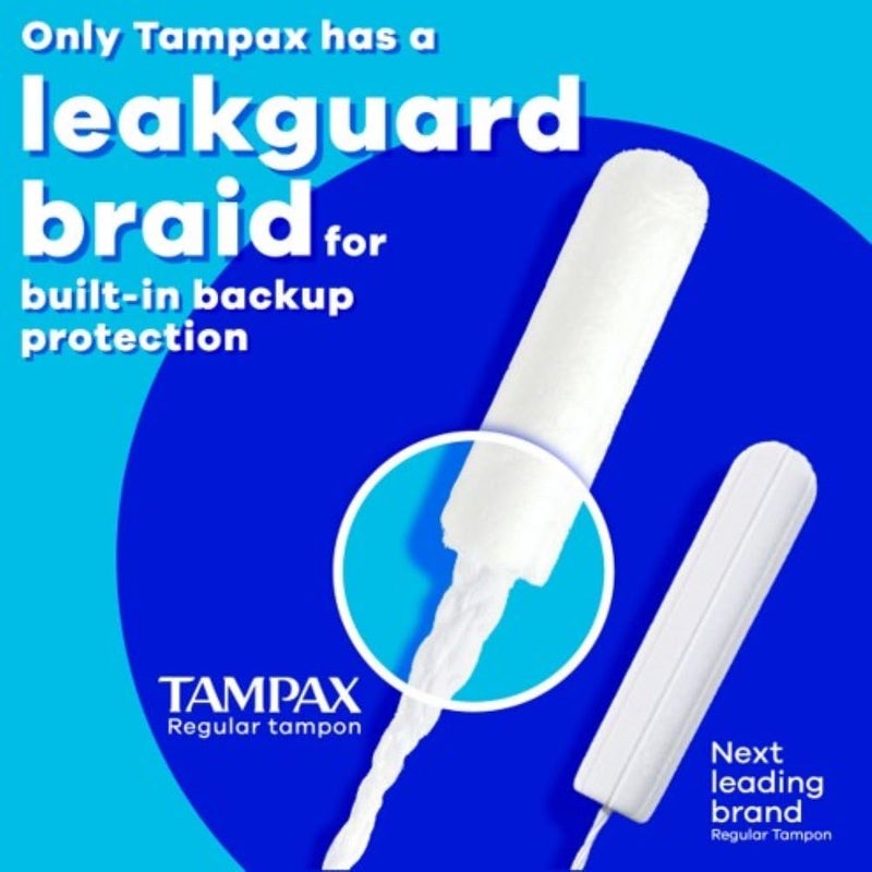 Tampax تامباكس بيرل تامبون للنساء، مع حافة تسرب، امتصاص خفيف، بدون رائحة، 100 قطعة (عبوتان من 50) (قد يختلف التغليف) - Image 4
