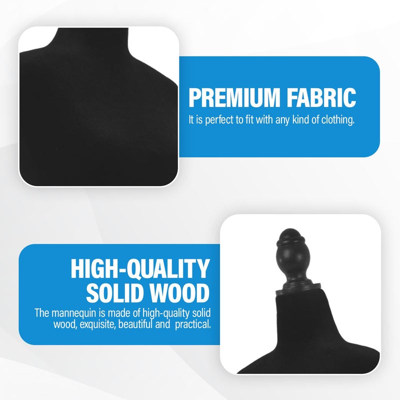 FDW Female Mannequin Body Dress Form Sewing Mannequin Torso Manikin with Tripod Base Stand Adjustable Mannequin for Sewing Clothes Display - Image 3