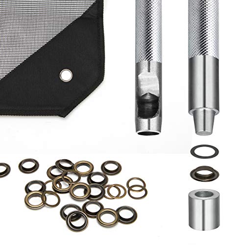 Luxiv 1/2 Inch Grommet Kit 100 Sets, Luxiv Grommets Eyelets 12mm Sewing Eyelets Gold, Silver, Black Metal Gromit Kits 4 Colors with Tools and Storage Box - Image 4