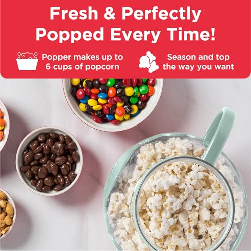 Ecolution Patented Micro-Pop Microwave Popcorn Popper with Temperature Safe Glass, 3-in-1 Lid Measures Kernels and Melts Butter, Made Without BPA, Dishwasher Safe, 1.5-Quart, Aqua - Image 4