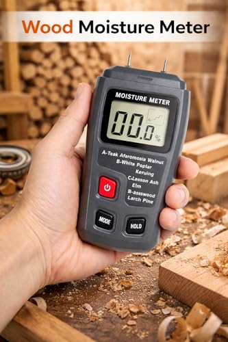 LABART Digital Wood Moisture Meter for Firewood, Small Handheld Wood Moisture Detector for Firewood Humidity Detector for Cordwood, Furniture, Floor, Wood Humidity, Corrugated Box & Many More - Image 3