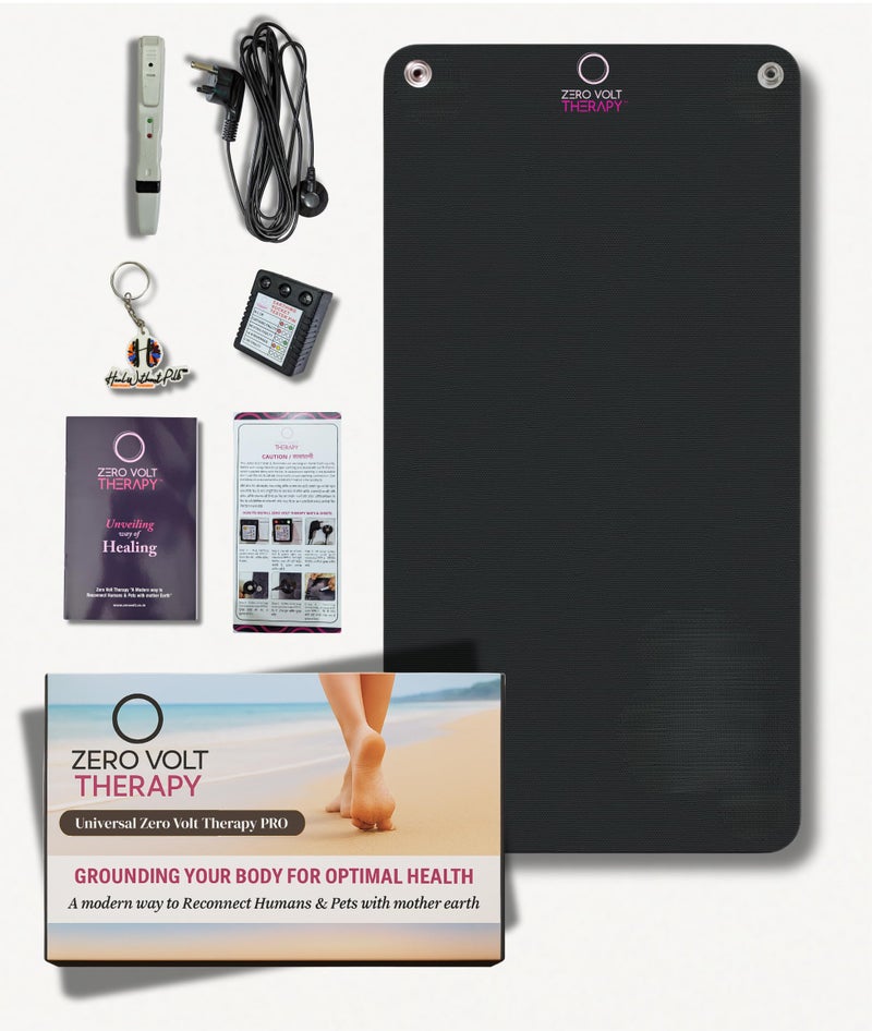 Zero Volt Therapy Universal Zero Volt Therapy PRO Grounding Mat (35 x 76.2 cm) – Carbon-Infused Natural Rubber with Premium Fabric Texture – Includes Connection Cord – Helps Improve Sleep, Reduce Inflammation, and Support Better Circulation - Image 1