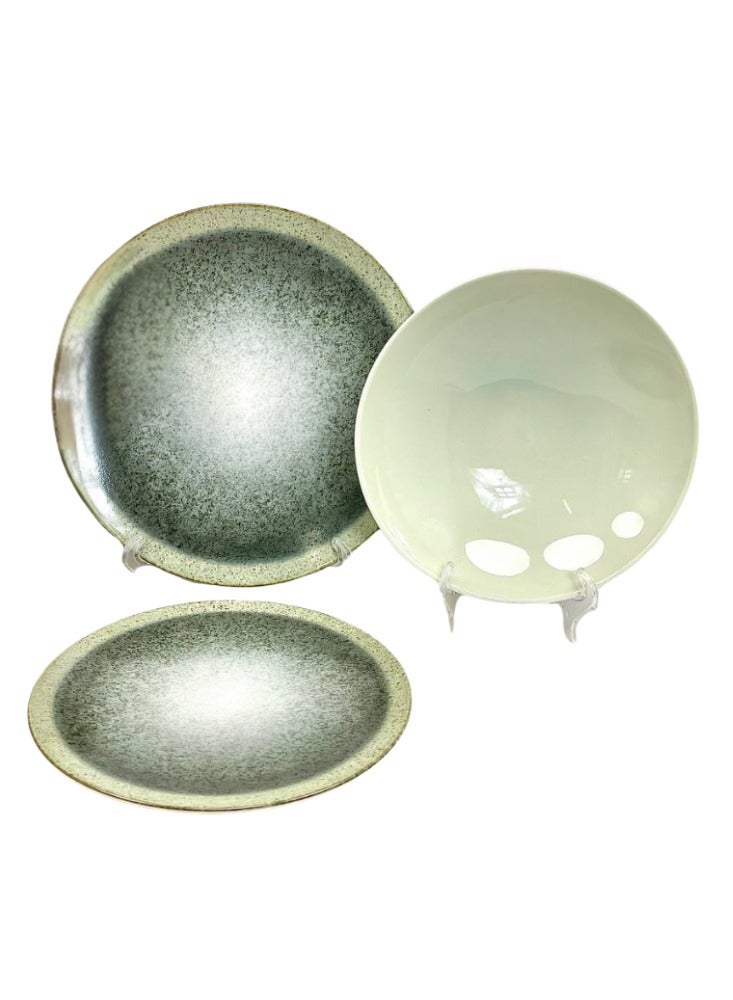 Lotus 18-piece porcelain dinner set, microwave and dishwasher safe  Lotus 