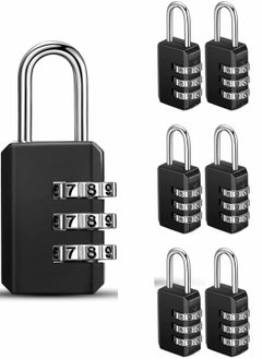 KASTWAVE Locks Travel, Combination Lock, Bag Lock, 6 Pack, 3 Digit Combination Padlock for Traveling Toolbox School Gym Door Locker Suitcases Employee Hasp Storage  - Image 1