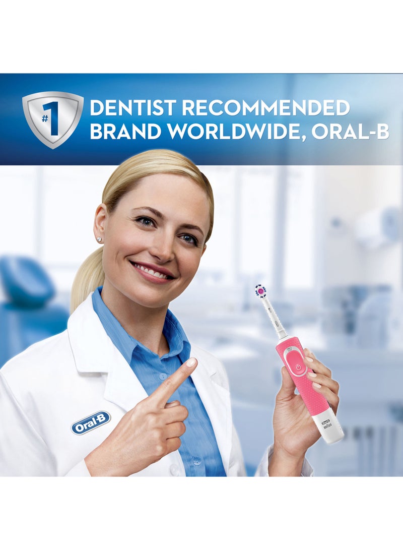 Oral-B فرشاة أسنان أورال-بي فيتالتي D300 - 3 أوضاع تنظيف، تنظيف لطيف ومؤقت مدمج لمدة 2 دقيقة، 2 رأس فرشاة إضافي - Image 5