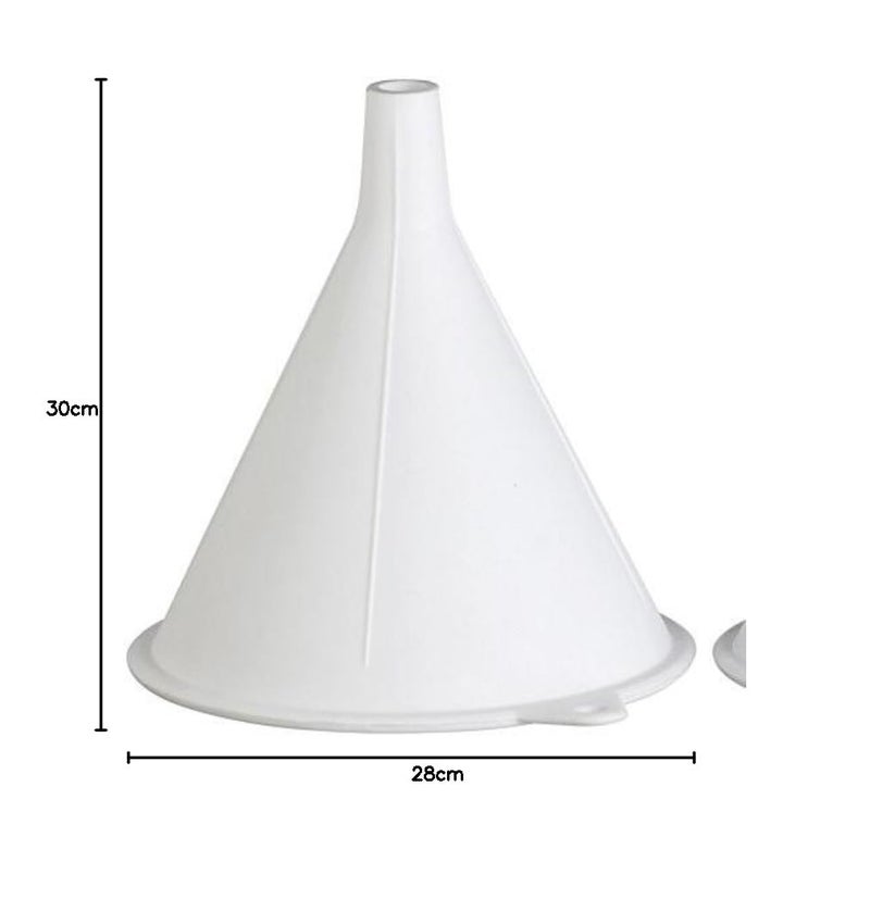 KitchenCraft KCFUNSET Plastic Funnel Set, White, 3 Piece - Image 5