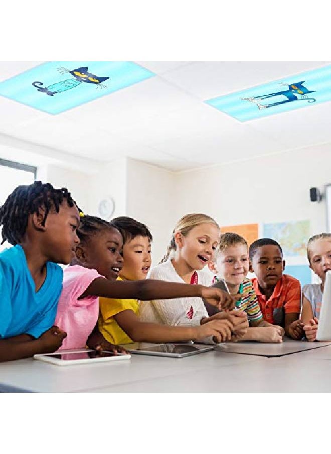 Educational Insights - Pete The Cat Calming Light Filters 3Pack Reduce Glare & Flicker Easy Setup For Office Hospitals Home & Classrooms - Image 1