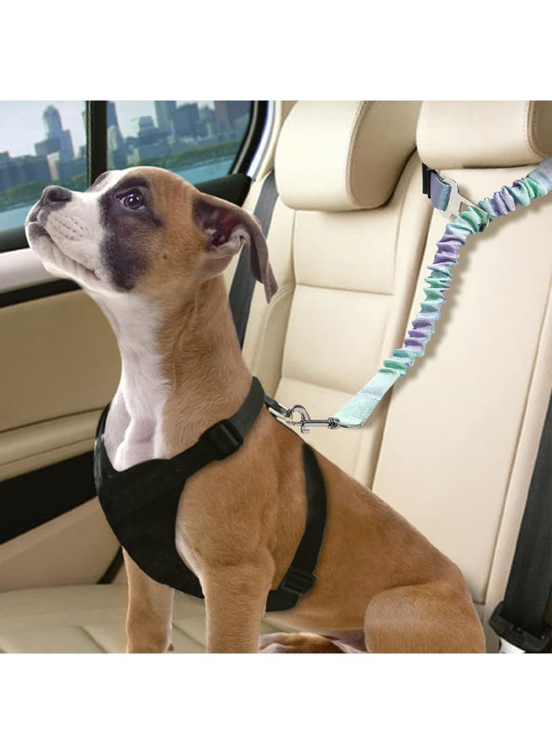 SYOSI 2Pcs Adjustable Dog Car Seat Belt with Secure Clip-On, Elastic Retractable Pet Safety Harness, Durable Safety Restraint for Car Travel, Comfortable and Easy to Use, Suitable for Small to Large Dogs - Image 5
