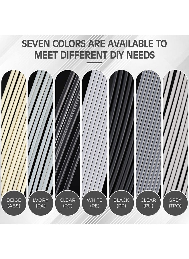 Saintrygo Saintrygo 78 Pieces Plastic Welding Rods, PU PP ABS PE TPO PA PC 7 Types of Plastic Welding Repair Rods Strips Common Plastic Welding Rods Kit for Car Bumpers Daily Plastic Repair, 7.9 Inch  - Image 3
