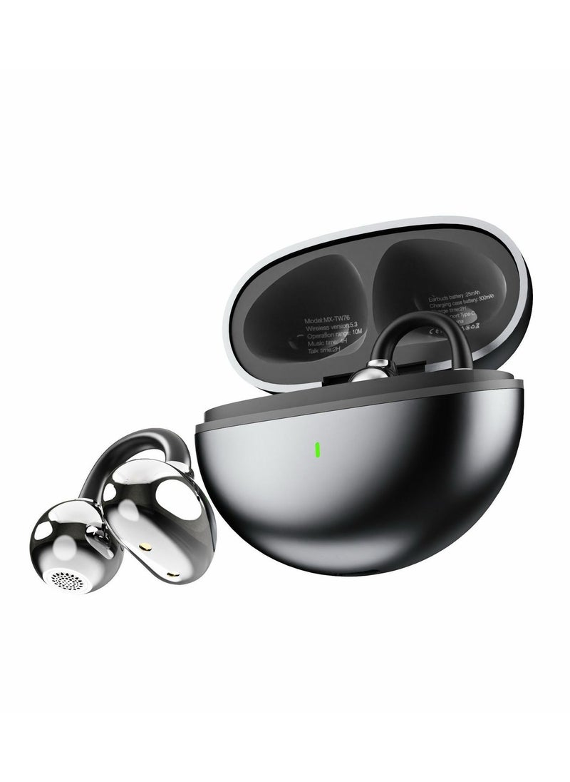 MOXOM - Earbuds Moxom Bluetooth Headset Streamer Air Conduction Ows Wireless Earbuds MX-TW76 - Image 1