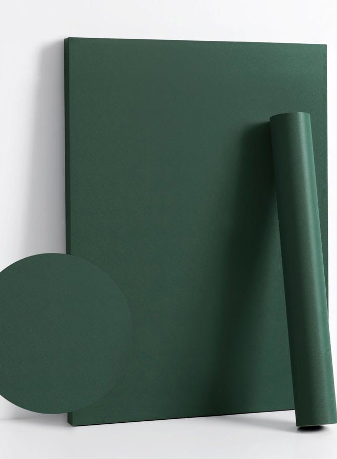 Dimoon 110''x17.7'' Dark Green Peel and Stick Wallpaper Contact Paper Modern Self Adhesive Wall Paper Removable Renter Friendly Textured Solid Color Cabinet Vinyl Roll (110''x17.7'',Emerald Dark) - Image 1