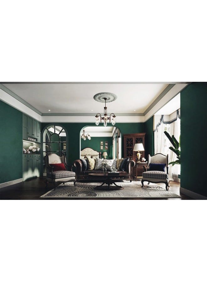 Dimoon 110''x17.7'' Dark Green Peel and Stick Wallpaper Contact Paper Modern Self Adhesive Wall Paper Removable Renter Friendly Textured Solid Color Cabinet Vinyl Roll (110''x17.7'',Emerald Dark) - Image 3