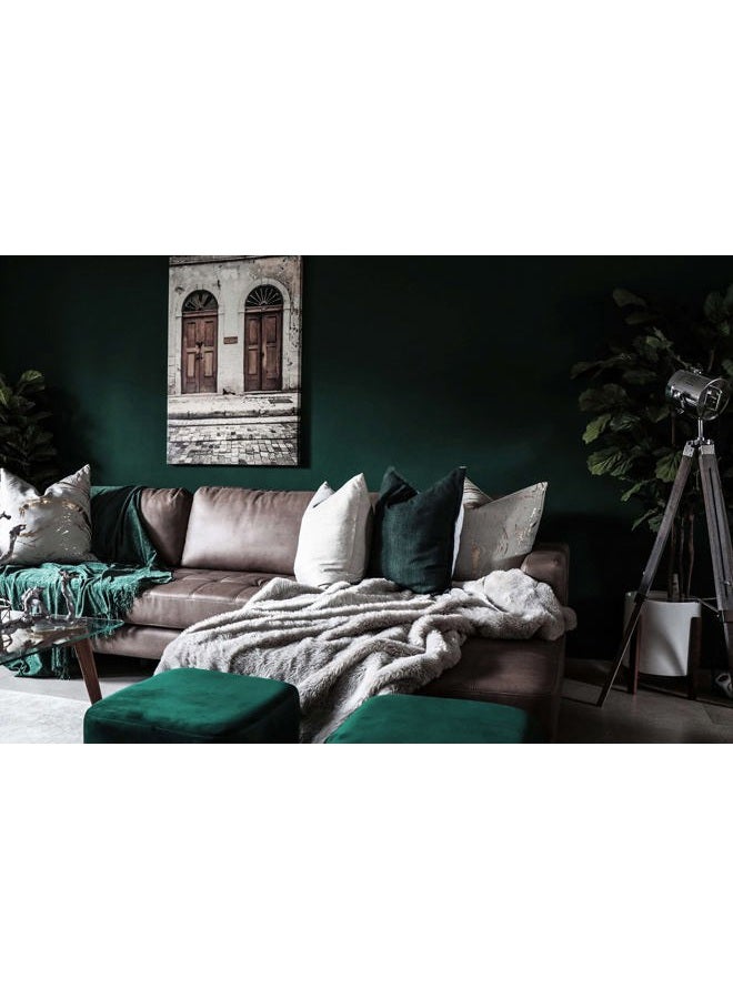 Dimoon 110''x17.7'' Dark Green Peel and Stick Wallpaper Contact Paper Modern Self Adhesive Wall Paper Removable Renter Friendly Textured Solid Color Cabinet Vinyl Roll (110''x17.7'',Emerald Dark) - Image 5