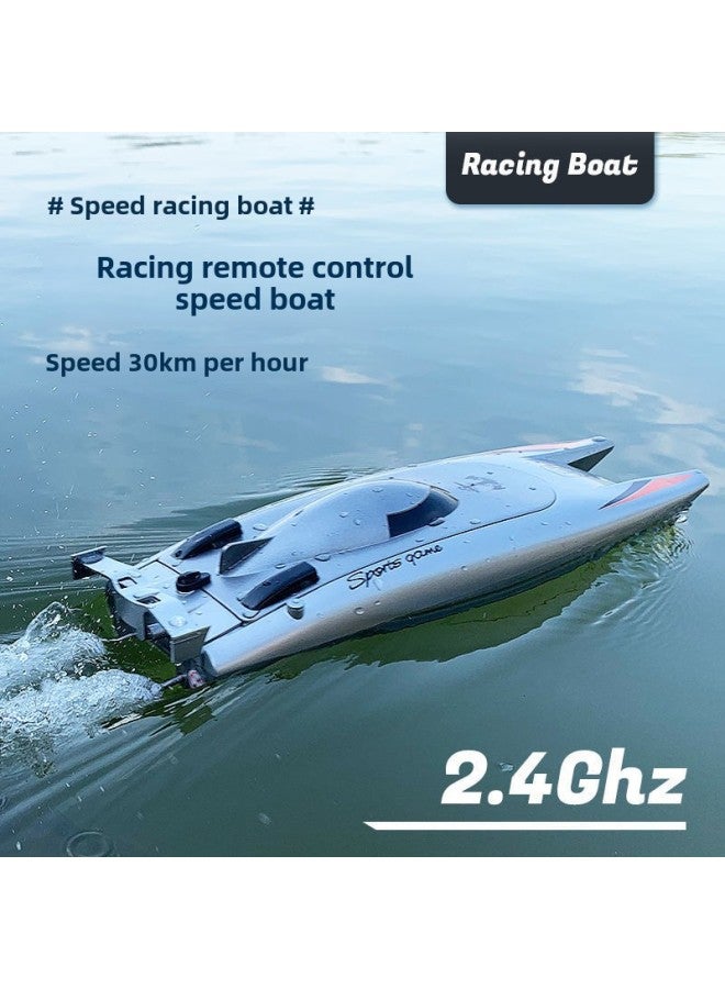 Remote Control Boat Speedboat High Speed Electric Children's Day Gift Toy Boy Ship Wireless Large Waterproof Model-Colour:Vibrant Yellow -Specification:Three Sets Of Batteries (90 Minutes Of Battery Life)  - Image 1