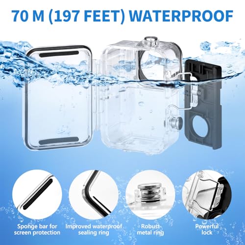 SGIP Accessories Kit for DJI Osmo Action 5 Pro/4/3 Black, SGIP Waterproof Protective Cover Housing Bike Mount Selfie Stick, Accessory Set - Image 3