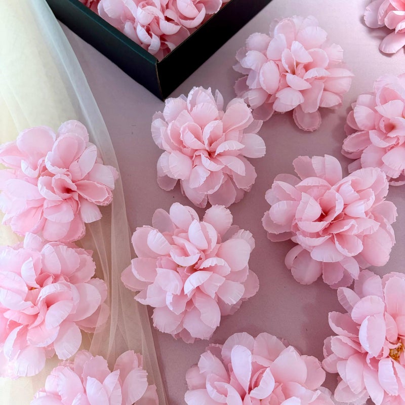 TeaSu Floating Flowers for Floating Candle Centerpieces, 12pcs Faux Flower Head for Wedding Centerpieces (Pink) - Image 3