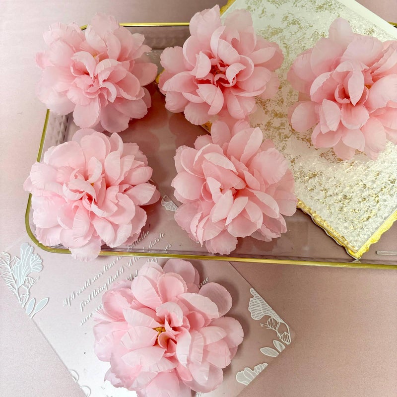 TeaSu Floating Flowers for Floating Candle Centerpieces, 12pcs Faux Flower Head for Wedding Centerpieces (Pink) - Image 5