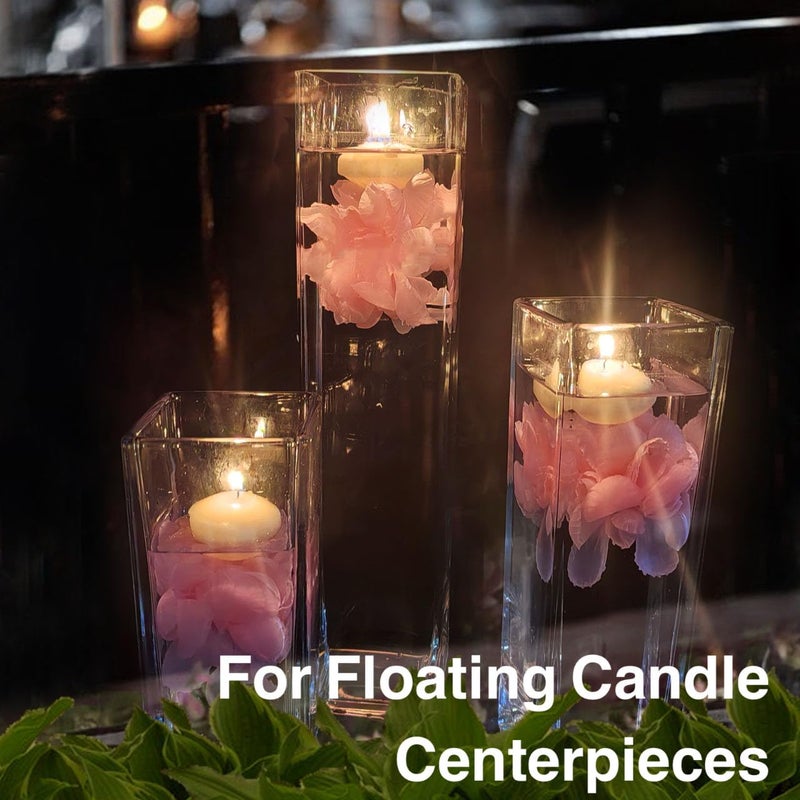 TeaSu Floating Flowers for Floating Candle Centerpieces, 12pcs Faux Flower Head for Wedding Centerpieces (Pink) - Image 2