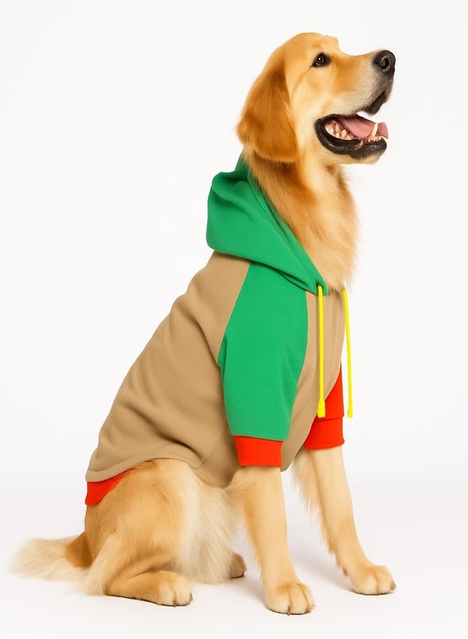 Zigly Lifestyle Leafy Vibrant Warmer Hoodie for Dogs | Warm Cozy Winter Sweatshirt for Dogs | Soft Comfortable Pet Clothing for Cold Weather | 3XL | 45.7cm - Image 1
