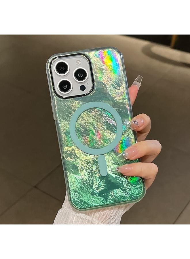 S-TOP Case For iPhone 16 Pro Max Plating Gradient Glacier Texture MagSafe Phone Case - Image 1