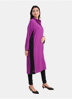Clue Shirt Dress with Side Trico  - Image 2