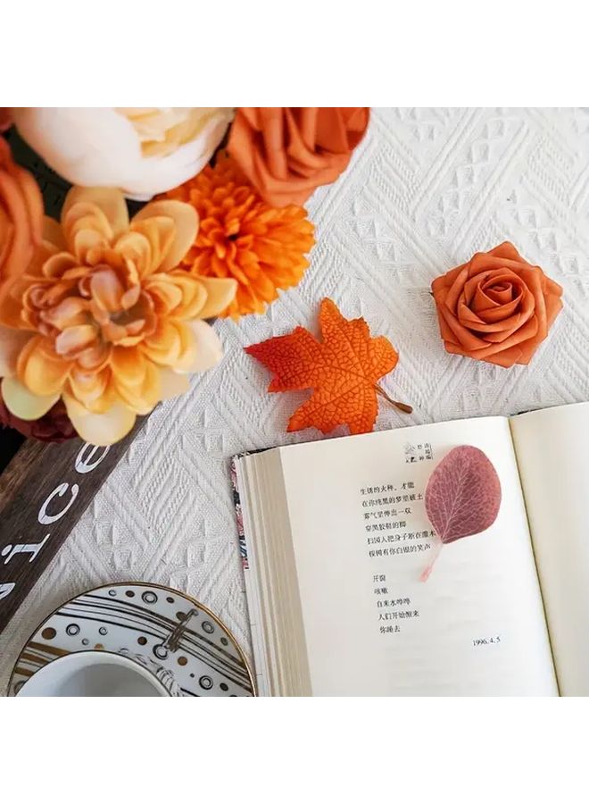 Autumn Harvest Thanksgiving Home Decor White Gift Box Flower Bouquet - Image 4