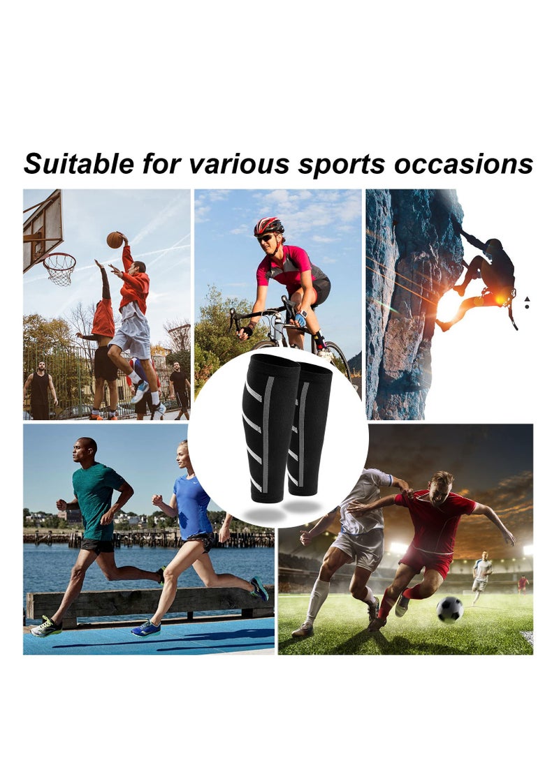 SYOSI - Calf Compression Sleeve, Support Leg Sleeves Legs Pain Relief, Shin Splint and Calf Support Brace, Compression Calf Guards, Ideal for Running,Injury Recovery, Muscle Cramps - Image 1