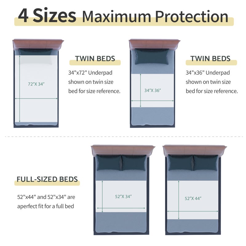 CoolShields Waterproof Bed Pads Incontinence Washable Reusable Bedwetting Mattress Protector Pad for Kids, Adults, Elderly, and Pets 34'' x 36'' (1 Pack) - Image 4