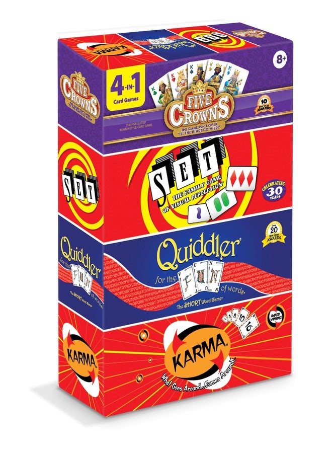 PlayMonster Five Crowns 4 Pack Bundle Card Games for Kids - Image 1
