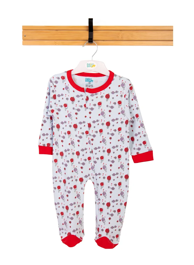 Babies Basic 100% Cotton Printed Long Sleeves Jumpsuit/Romper/Sleepsuit For Babies