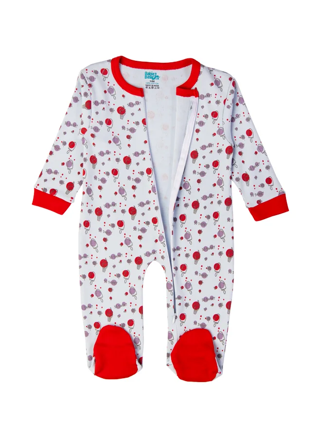 Babies Basic 100% Cotton Printed Long Sleeves Jumpsuit/Romper/Sleepsuit For Babies