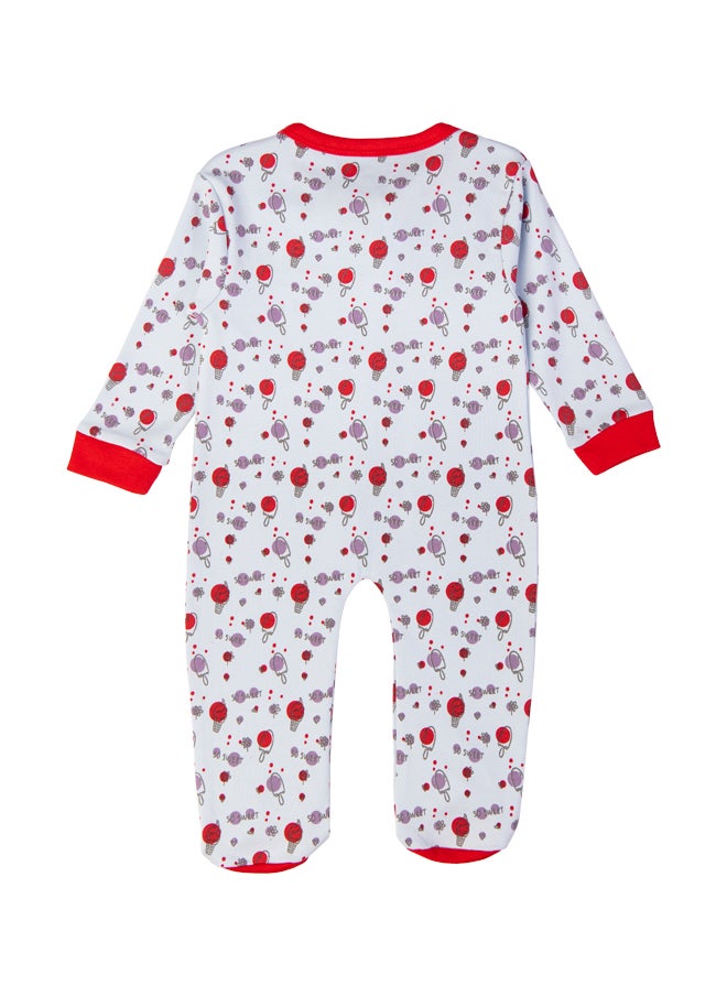 Babies Basic 100% Cotton Printed Long Sleeves Jumpsuit/Romper/Sleepsuit For Babies  - Image 3