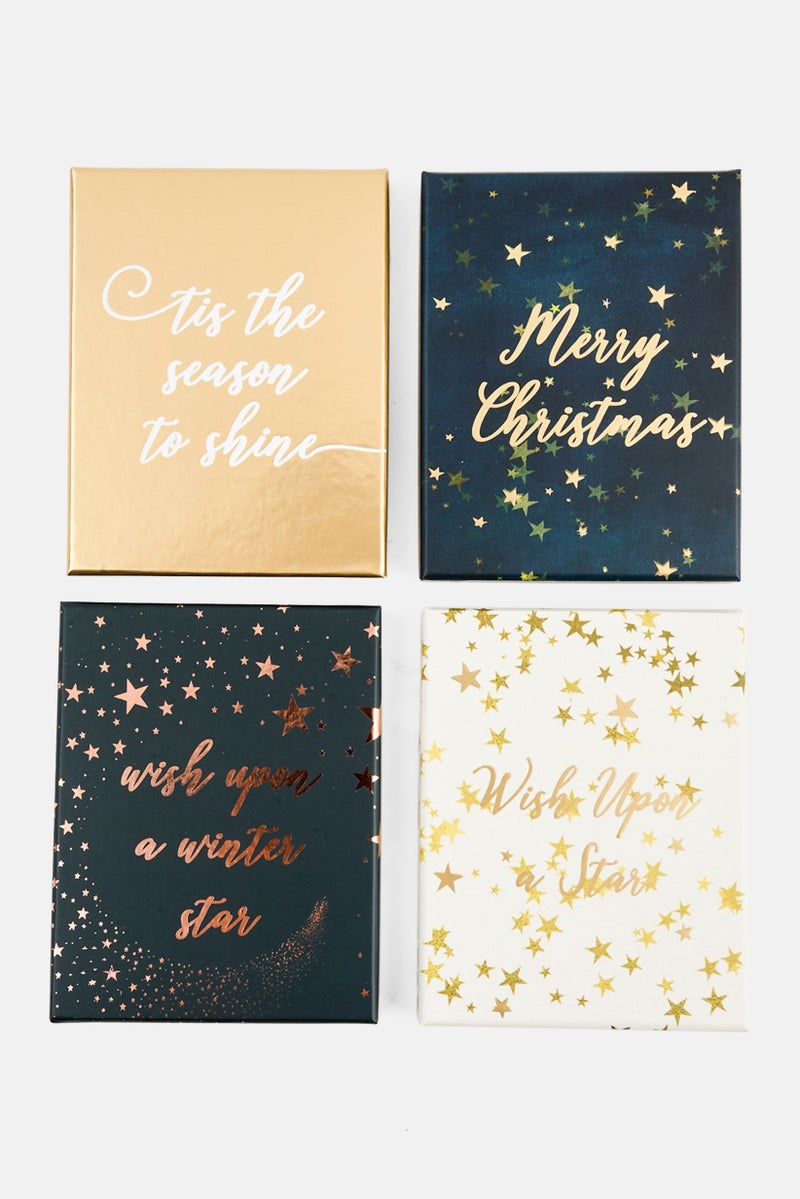 VOTUM 4 قطع من حوامل بطاقات الهدايا، ذهبية - Image 1