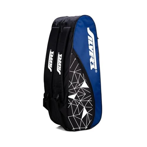 Silvers Silver`s Phantom Badminton Kit-Bag (Blue-Black)|Double Zipper|Bag with Front Zipper Pocket, Polyester - Image 1