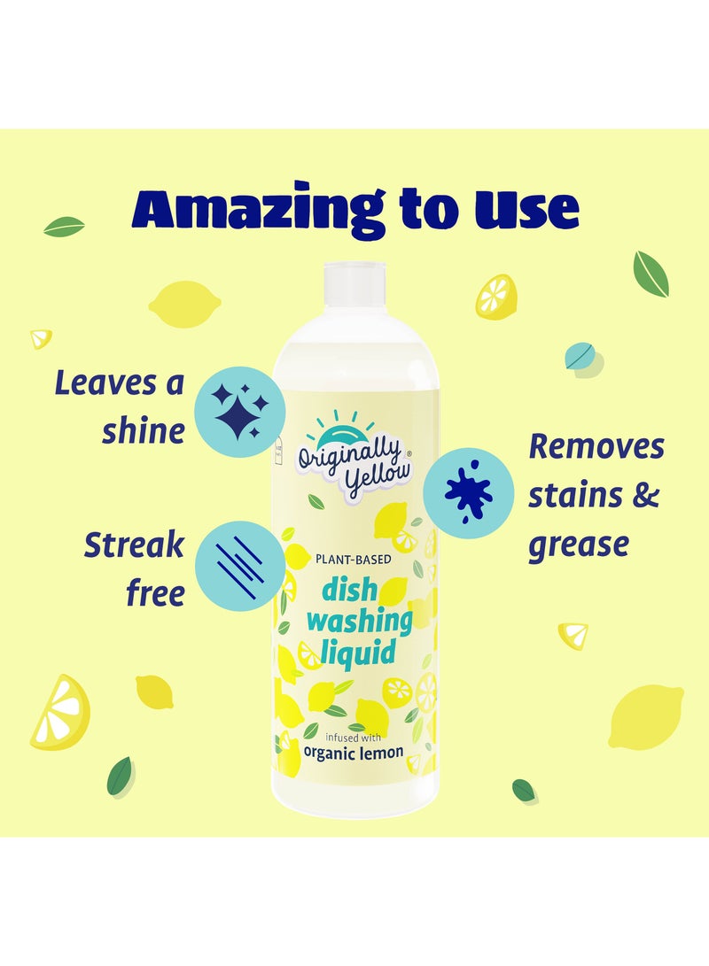 Originally Yellow Dish Wash Plant Based Organic Lemon - Image 2