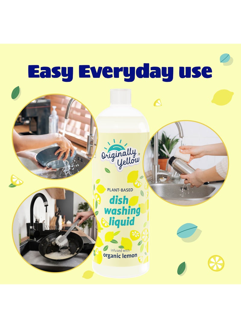 Originally Yellow Dish Wash Plant Based Organic Lemon - Image 3