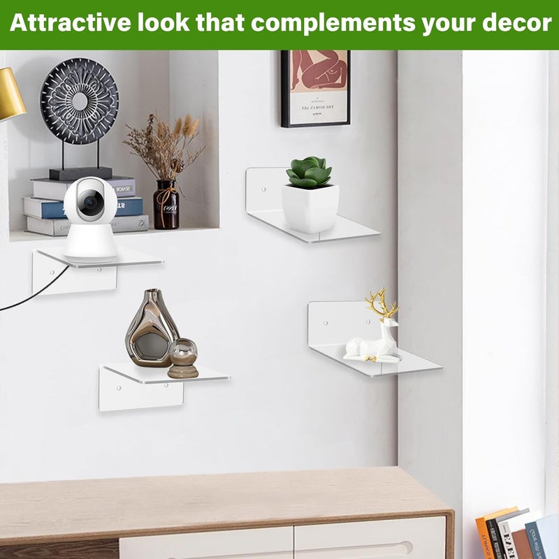 Transparent acrylic suspension wall rack 6-piece set multi-scene storage display rack - Image 2